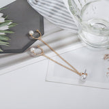 2019 New Fashion Tassel Chain Imitation Pearl Earrings