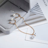 2019 New Fashion Tassel Chain Imitation Pearl Earrings