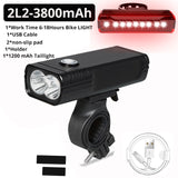 20000 Lums Bicycle Light USB Rechargeable Bike Light