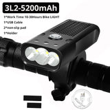 20000 Lums Bicycle Light USB Rechargeable Bike Light