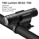 ROCKBROS Bike Light Rainproof USB Rechargeable LED 2000mAh MTB Front Lamp Headlight Aluminum Ultralight Flashlight Bicycle Light