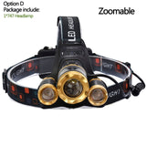 50000 LM Fishing Hunting Lighting Bicycle Light Flashlight Torch