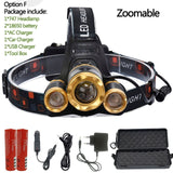 50000 LM Fishing Hunting Lighting Bicycle Light Flashlight Torch