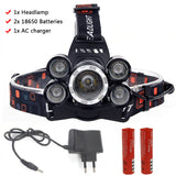 50000 LM Fishing Hunting Lighting Bicycle Light Flashlight Torch