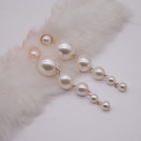 Trendy Elegant Big Simulated Pearl Long Earrings