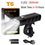 NEWBOLER 5200mAh Bike Light Kit T6 L2 Flashlight For Bicycle 2400 Lumen Led Lantern USB Headlight Mount Bracket Cycle Fornt Lamp