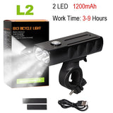NEWBOLER 5200mAh Bike Light Kit T6 L2 Flashlight For Bicycle 2400 Lumen Led Lantern USB Headlight Mount Bracket Cycle Fornt Lamp