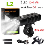 NEWBOLER 5200mAh Bike Light Kit T6 L2 Flashlight For Bicycle 2400 Lumen Led Lantern USB Headlight Mount Bracket Cycle Fornt Lamp