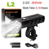 NEWBOLER 5200mAh Bike Light Kit T6 L2 Flashlight For Bicycle 2400 Lumen Led Lantern USB Headlight Mount Bracket Cycle Fornt Lamp