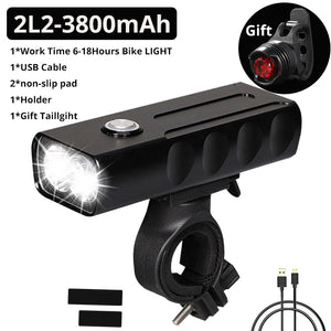 15000 LM USB Rechargeable Built In Bicycle Light