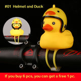 WorthWhile Bicycle Duck Bell with Light Broken Wind  Small Yellow Duck MTB Road Bike Motor Helmet Riding Cycling Accessories