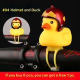 WorthWhile Bicycle Duck Bell with Light Broken Wind  Small Yellow Duck MTB Road Bike Motor Helmet Riding Cycling Accessories