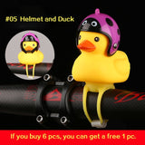 WorthWhile Bicycle Duck Bell with Light Broken Wind  Small Yellow Duck MTB Road Bike Motor Helmet Riding Cycling Accessories