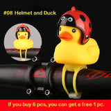 WorthWhile Bicycle Duck Bell with Light Broken Wind  Small Yellow Duck MTB Road Bike Motor Helmet Riding Cycling Accessories