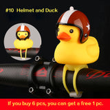 WorthWhile Bicycle Duck Bell with Light Broken Wind  Small Yellow Duck MTB Road Bike Motor Helmet Riding Cycling Accessories