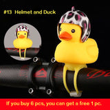 WorthWhile Bicycle Duck Bell with Light Broken Wind  Small Yellow Duck MTB Road Bike Motor Helmet Riding Cycling Accessories