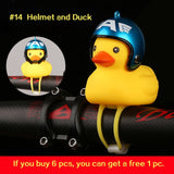 WorthWhile Bicycle Duck Bell with Light Broken Wind  Small Yellow Duck MTB Road Bike Motor Helmet Riding Cycling Accessories