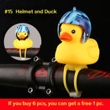 WorthWhile Bicycle Duck Bell with Light Broken Wind  Small Yellow Duck MTB Road Bike Motor Helmet Riding Cycling Accessories