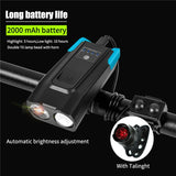 4000 MAh Smart Induction Bicycle Front Light USB Set