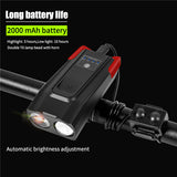 4000 MAh Smart Induction Bicycle Front Light USB Set