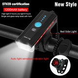 4000 MAh Smart Induction Bicycle Front Light USB Set