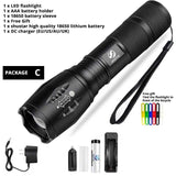 Led Flashlight Ultra Bright Camping Waterproof Light Torch