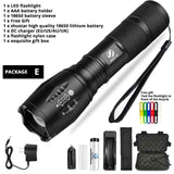 Led Flashlight Ultra Bright Camping Waterproof Light Torch