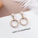 Fashion Simulated Pearl Statement Big Small Hoop Earrings