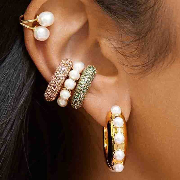 Boho Trendy Pearls Ear Cuff Earring