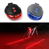 5 LED Bicycle Light 2 Lasers Bike Rear Light