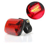 5 LED Bicycle Light 2 Lasers Bike Rear Light