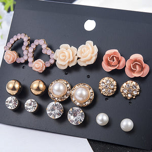 2019 New Fashion Women Flower Pearl