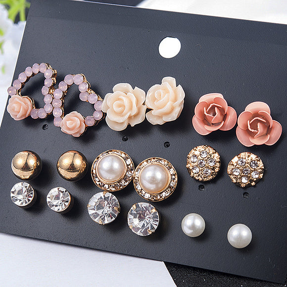 2019 New Fashion Women Flower Pearl