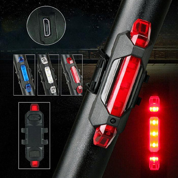 Bicycle Taillight Rechargeable USB Rear Led Light