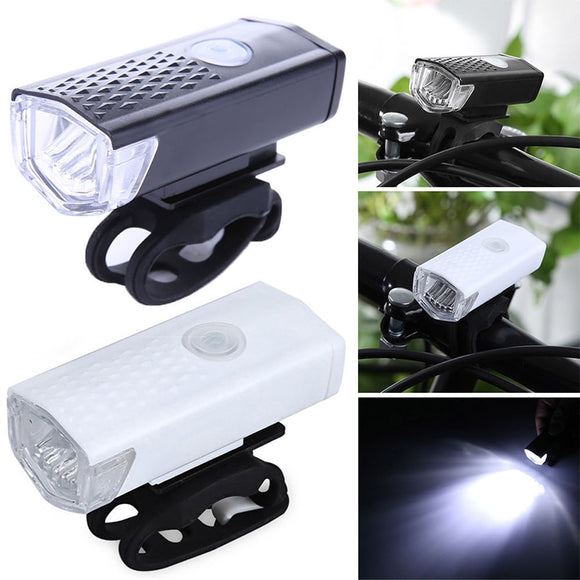 Rechargeable Bike Headlight Front Light 300 Lumen Bike Waterproof 6000K Bicycle Flashlight Dynamo Light Front Lights