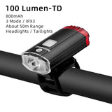 ROCKBROS Bike Light Rainproof USB Rechargeable LED 2000mAh MTB Front Lamp Headlight Aluminum Ultralight Flashlight Bicycle Light
