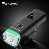 WEST BIKING Bike Front Light Induction Bicycle Bright Light USB Charging Flashlight Cycling Waterproof Torch Bike Headlight