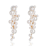 New Boho White Imitation Pearl Round Circle Hoop Earrings