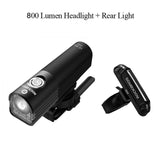 ROCKBROS 400LM Bike Light Headlight Bicycle Handlebar Front Lamp MTB Rode Cycling USB Rechargeable Flashlight Safety Tail Light