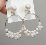 Luxury Exaggerated Big Circle Imitation Pearl Earrings