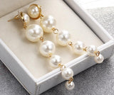 Luxury Exaggerated Big Circle Imitation Pearl Earrings