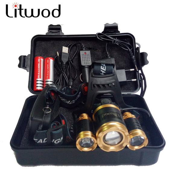 50000 LM Fishing Hunting Lighting Bicycle Light Flashlight Torch
