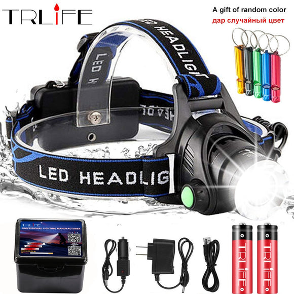 Zoom Led Headlamp Torch Flashlight Head Lamp