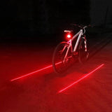 LED Laser Safety Warning Waterproof Bicycle Lights