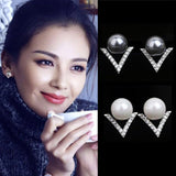 New Fashion Simulated Pearls Stud Earrings