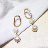 Natural Freshwater Pearl Stud Earrings