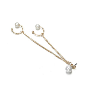 2019 New Fashion Tassel Chain Imitation Pearl Earrings