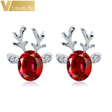 1 Pair Women Xmas Gift Elegant Jewelry Christmas Pearl