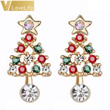 1 Pair Women Xmas Gift Elegant Jewelry Christmas Pearl