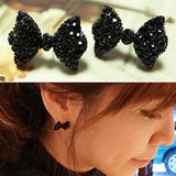 Stud Earrings Simulated Pearls Crystal
